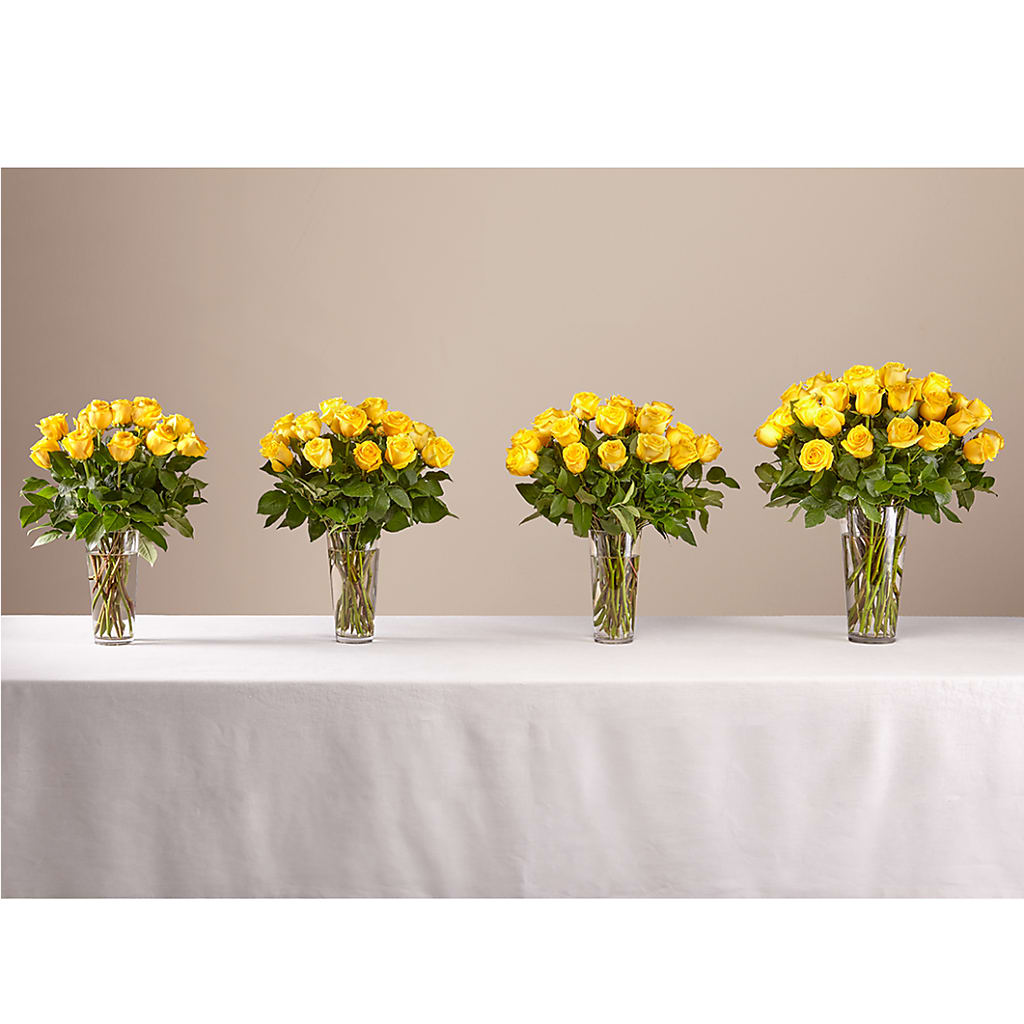 Long Stem Yellow Rose Bouquet – True Blooms, Winters CA