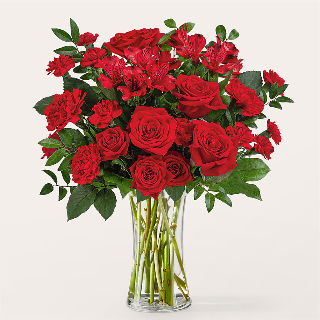 Brilliant Ruby Bouquet – True Blooms, Winters CA