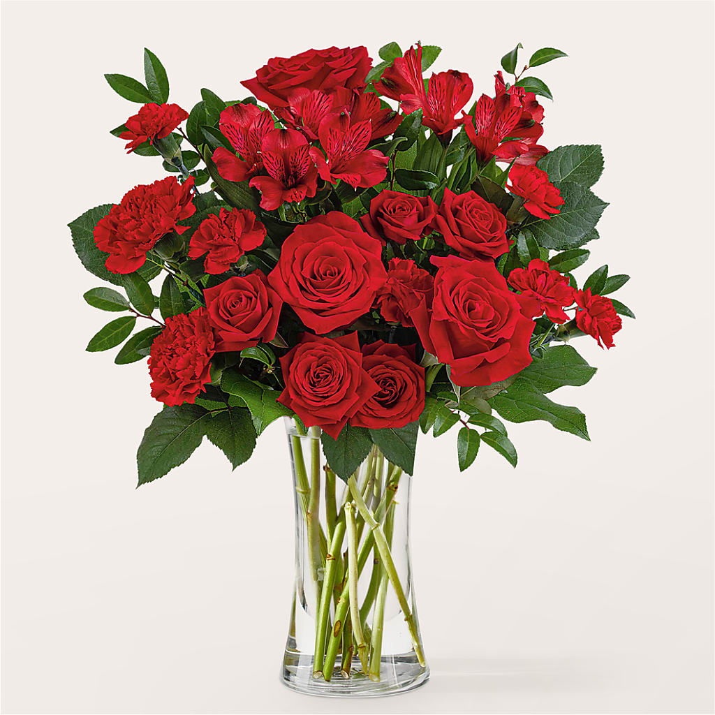 Brilliant Ruby Bouquet – True Blooms, Winters CA