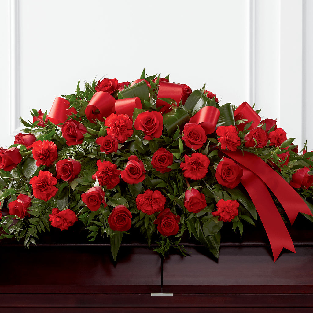 Tribute of Life Casket Spray – True Blooms, Winters CA