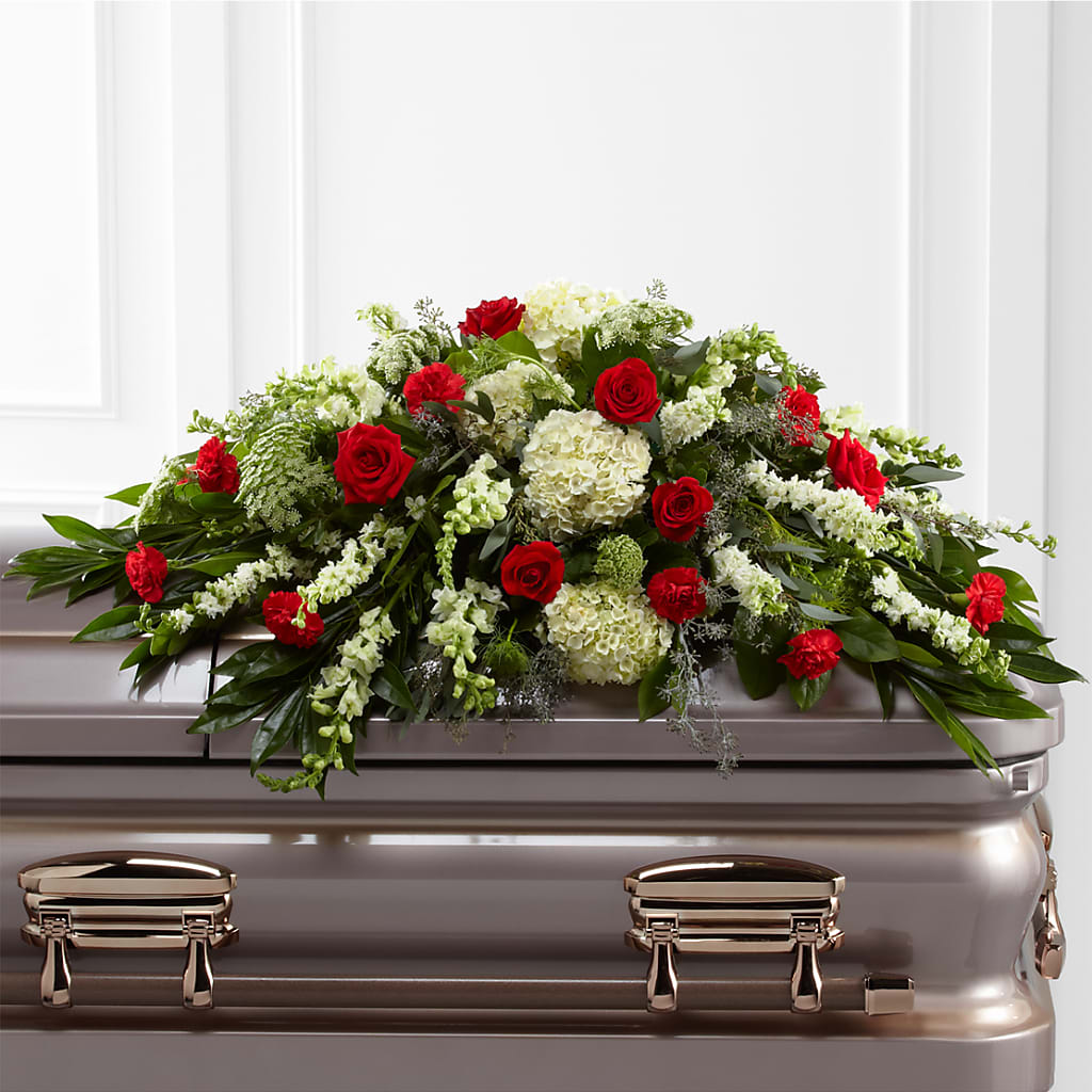 Sincerity Casket Spray – True Blooms, Winters CA