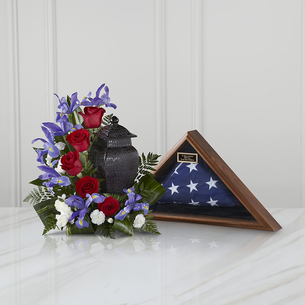 Patriotic Tribute Arrangement – True Blooms, Winters CA