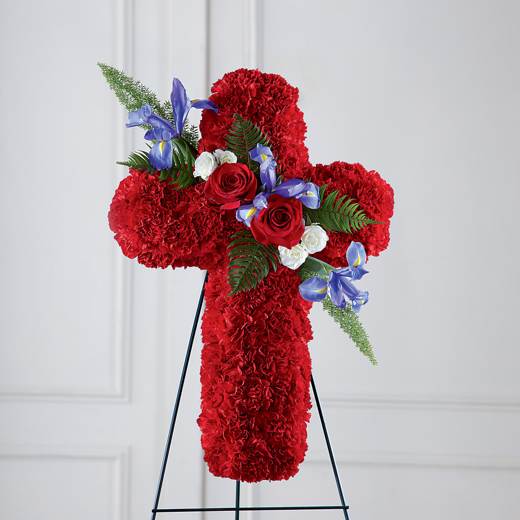 Faithful Hero Floral Cross – True Blooms, Winters CA