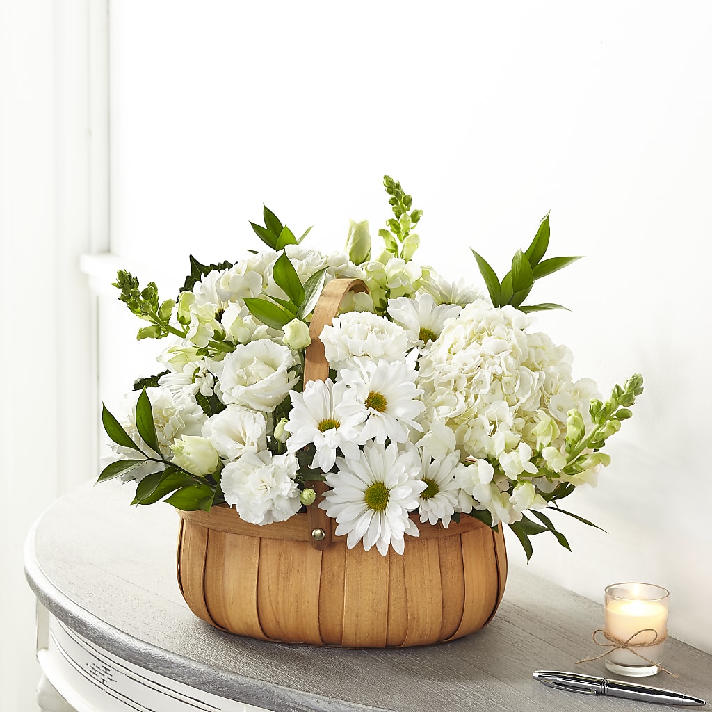 Pure Ivory Basket – True Blooms, Winters CA