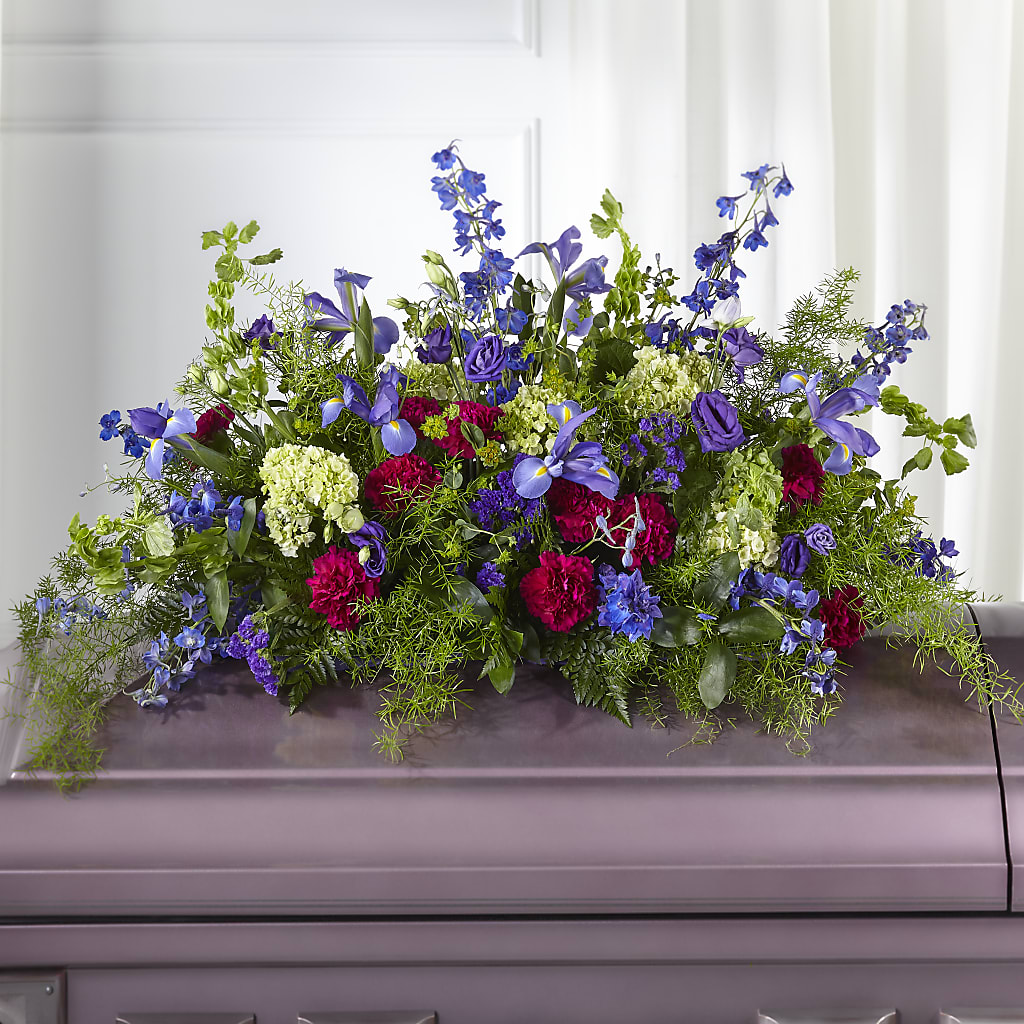 Always Treasured Casket Spray – True Blooms, Winters CA