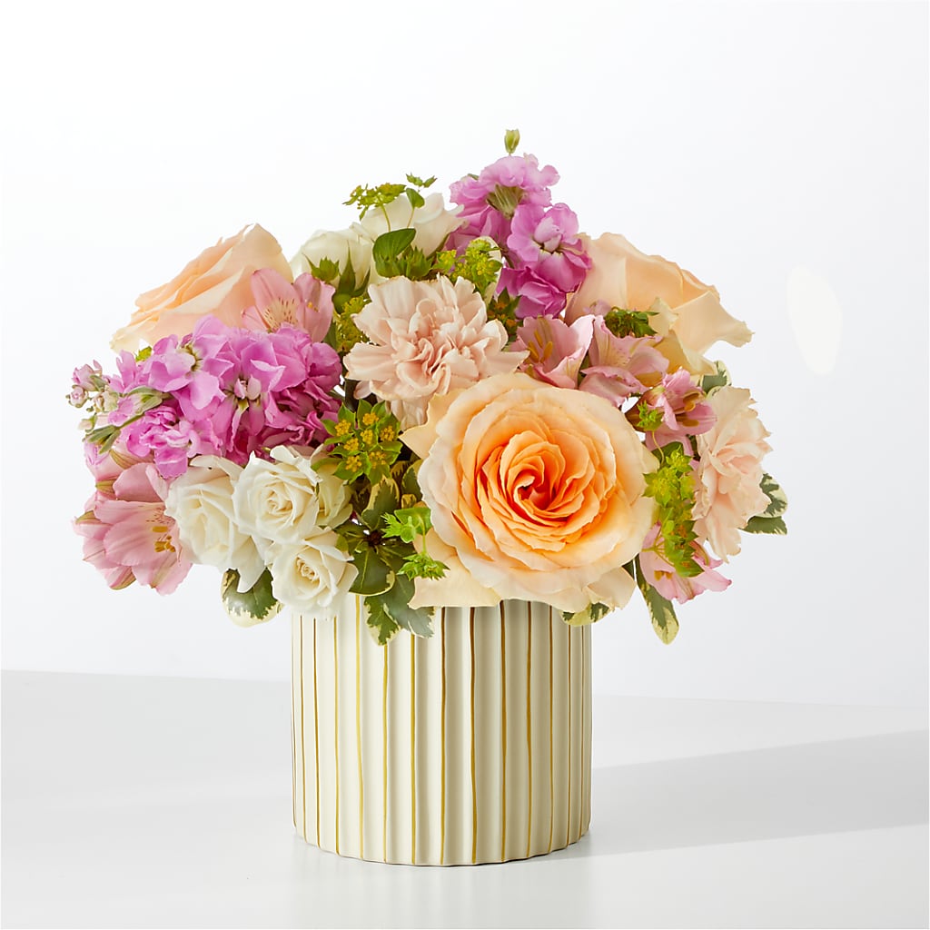 Paradise Bouquet with Ivory Vase – True Blooms, Winters CA