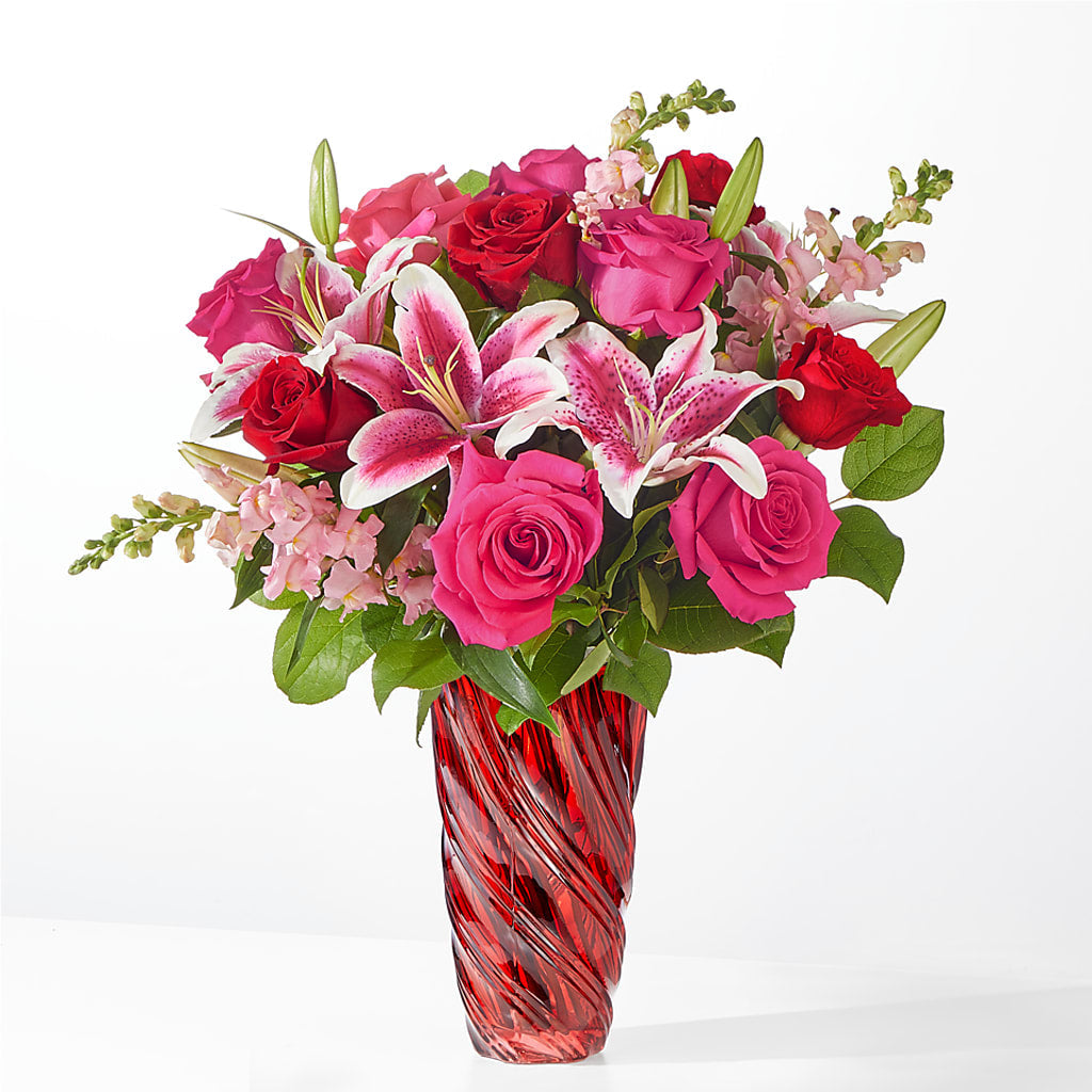 Always You Bouquet with Luxe Swirl Vase – True Blooms, Winters CA