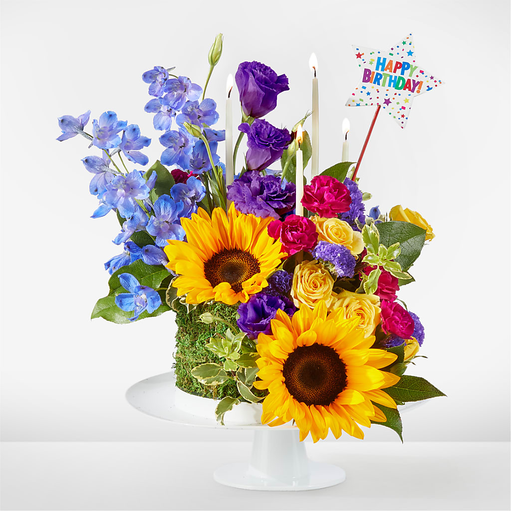 Star of the Day Floral Cake – True Blooms, Winters CA