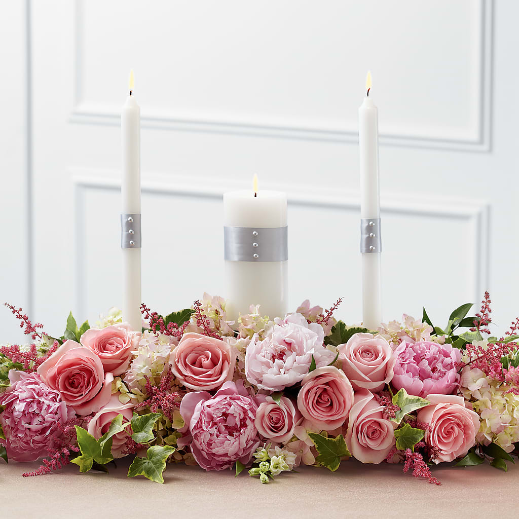 Worldwide Romance Unity Candle Arrangement – True Blooms, Winters CA