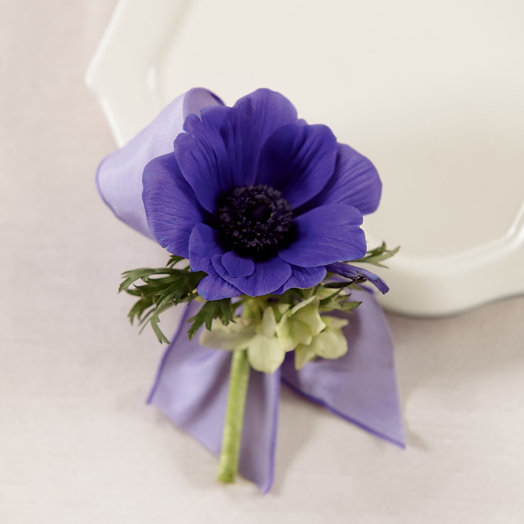 Purple Passion Boutonniere – True Blooms, Winters CA