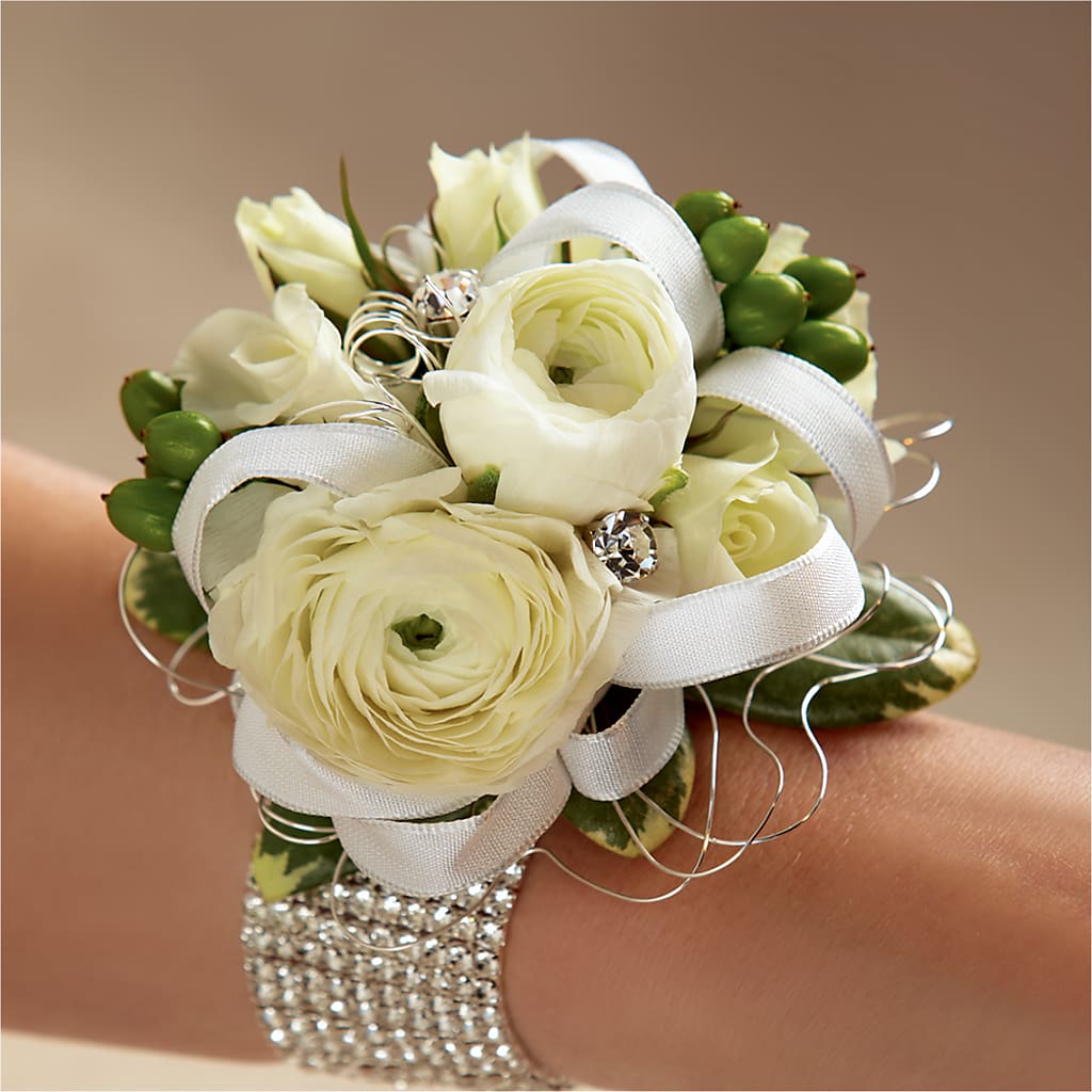 White Wedding Corsage – True Blooms, Winters CA