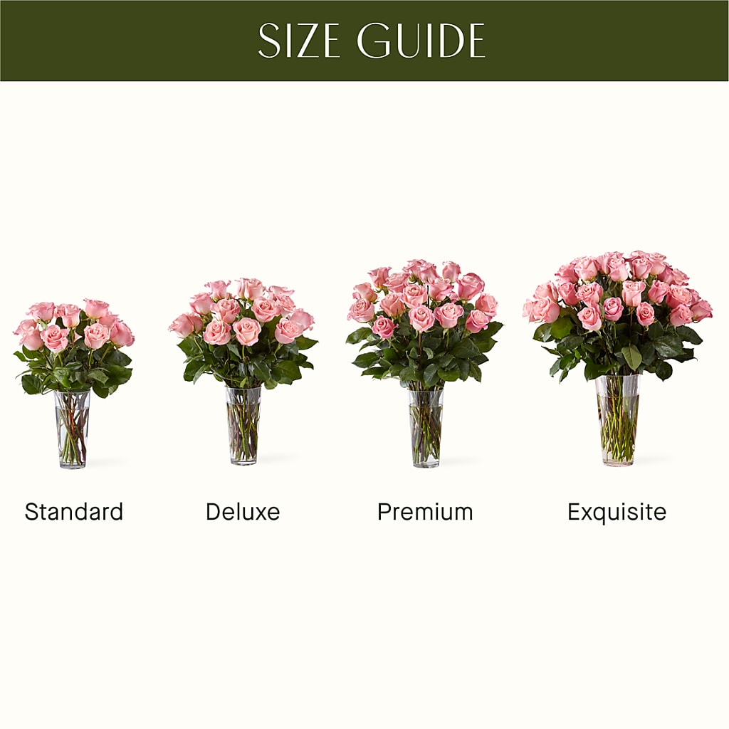 Long Stem Pink Rose Bouquet –  True Blooms, Winters CA