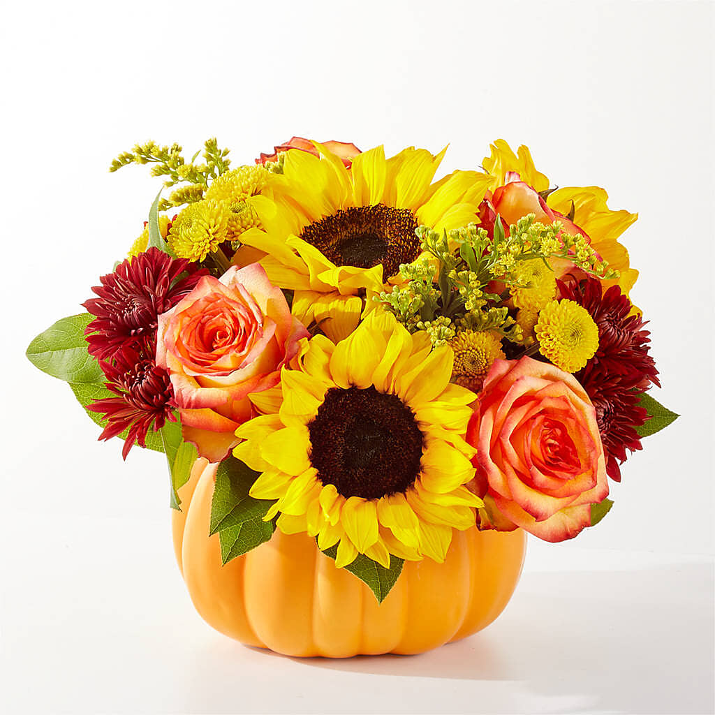 Golden Gourd Pumpkin Bouquet –  True Blooms, Winters CA