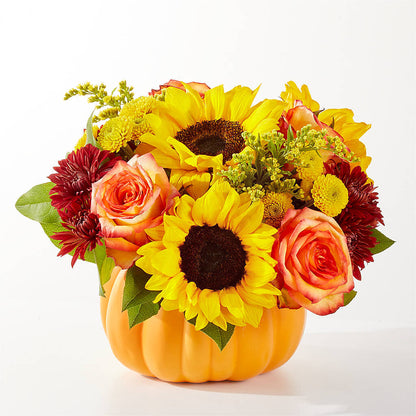 Golden Gourd Pumpkin Bouquet –  True Blooms, Winters CA
