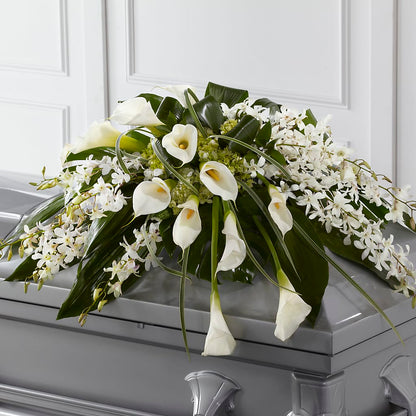 Angel Wings Casket Spray –  True Blooms, Winters CA