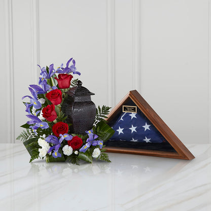 Patriotic Tribute Arrangement –  True Blooms, Winters CA