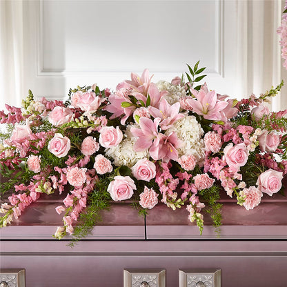 Life & Remembrance Casket Spray –  True Blooms, Winters CA