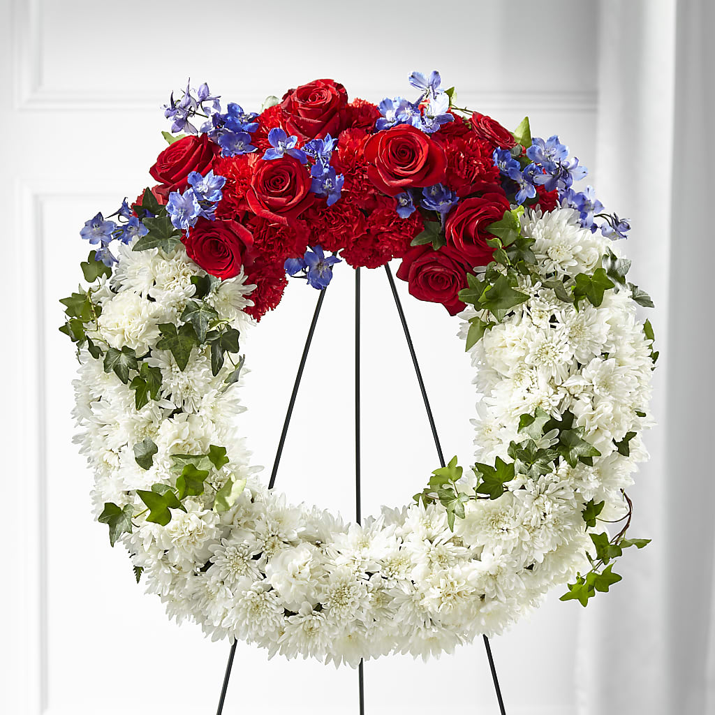 Patriotic Passion Wreath –  True Blooms, Winters CA