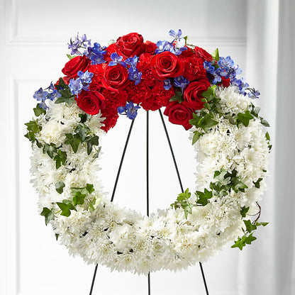 Patriotic Passion Wreath –  True Blooms, Winters CA