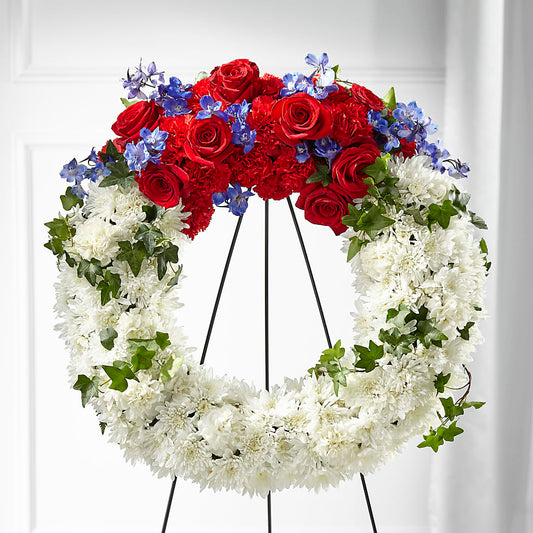 Patriotic Passion Wreath –  True Blooms, Winters CA