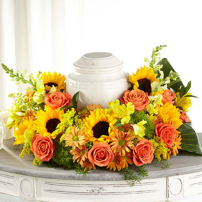 Faithful Sunflower Cremation Adornment –  True Blooms, Winters CA