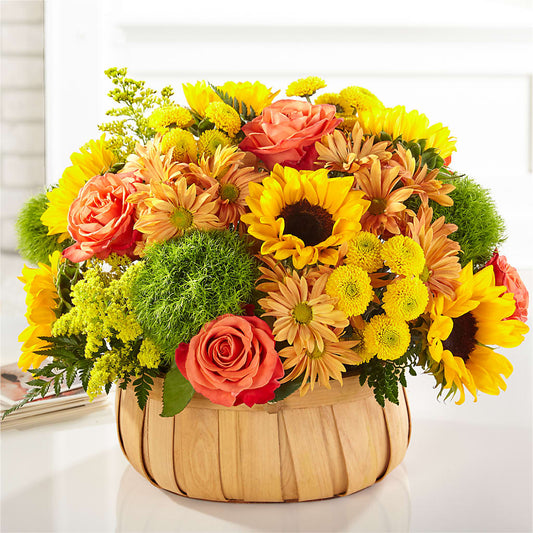 Harvest Sunflower Basket –  True Blooms, Winters CA