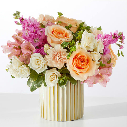 Paradise Bouquet with Ivory Vase –  True Blooms, Winters CA