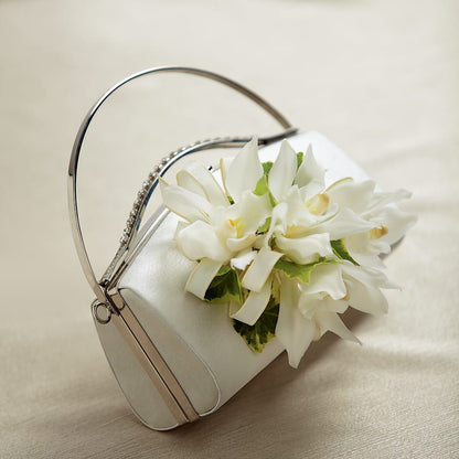 White Purse Decor –  True Blooms, Winters CA