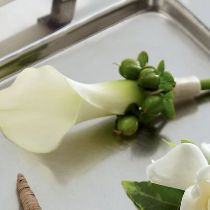 White Calla Boutonniere –  True Blooms, Winters CA